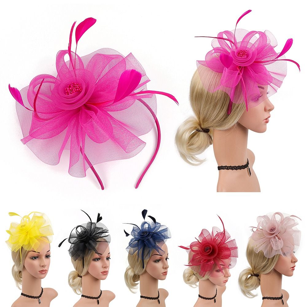 Vintage Fashion Hats - Wstążka z piór stroiki do włosów