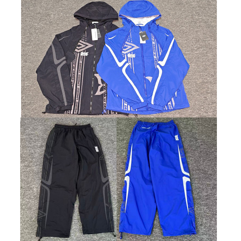 Vintage Windbreaker Nylon - Męska kurtka wiatrówka Y2K z niebieskimi
