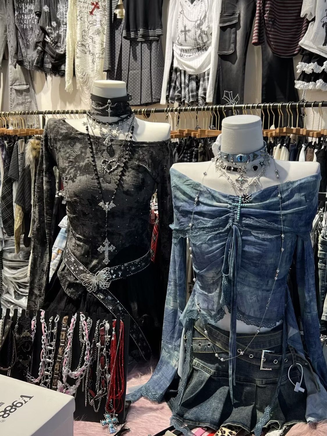 Vintage Fashion Subculture - Koszulka damska streetwear Y2K z nadrukiem,