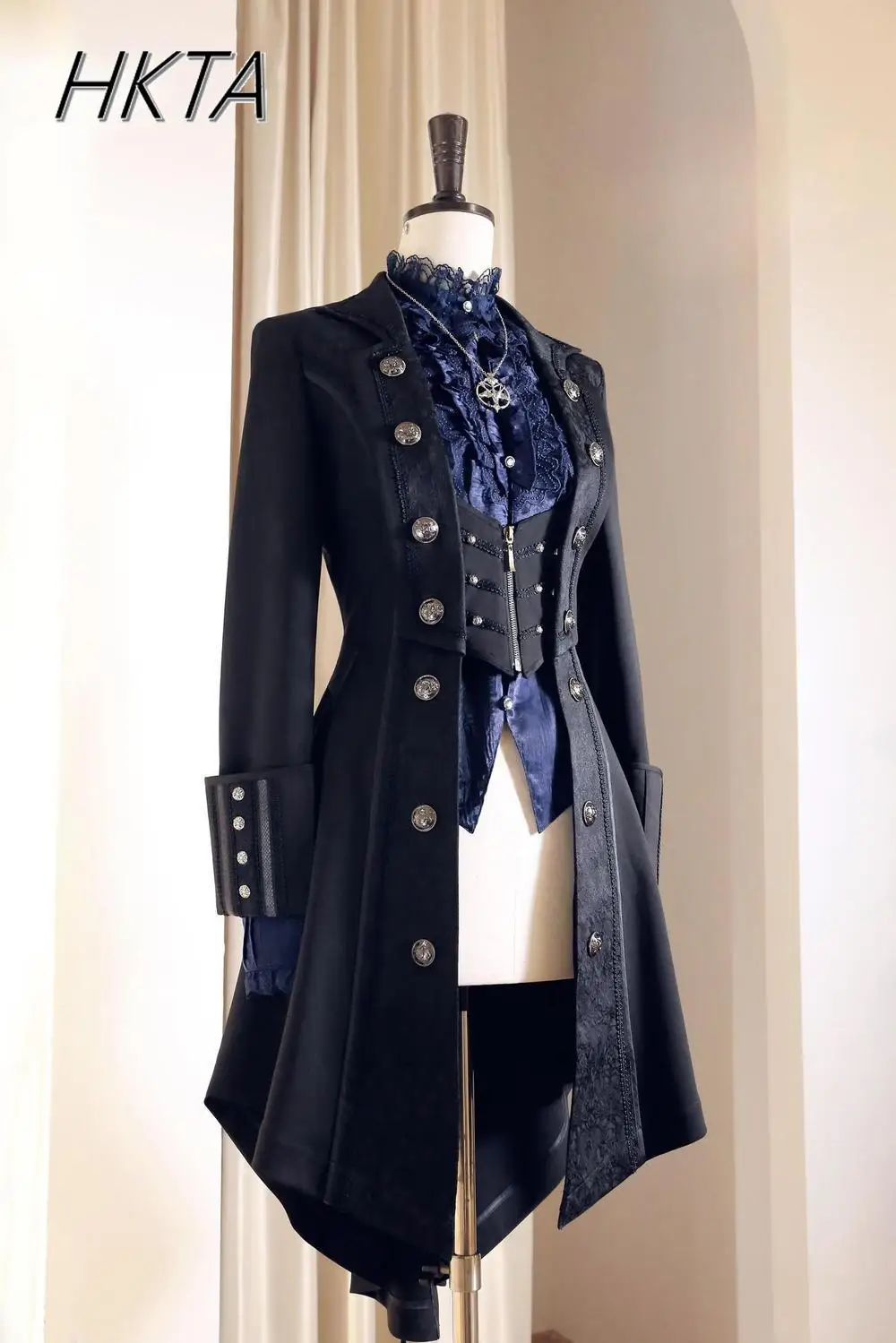 Vintage Trench Coat - Brytyjski styl Retro Dark Goth Handsome
