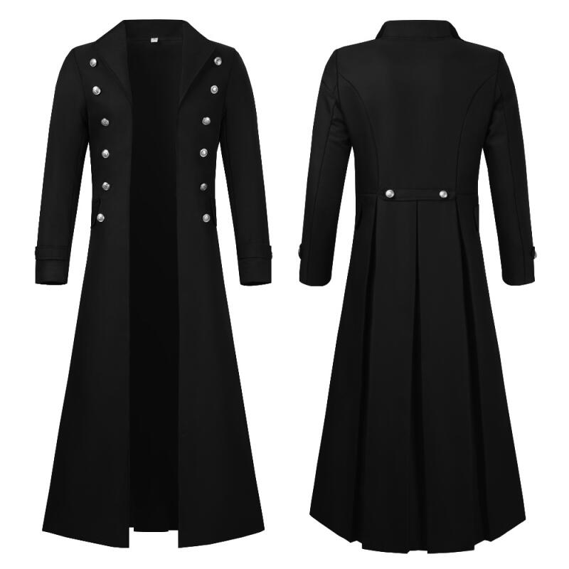 Vintage Trench Coat - Męskie płaszcze w stylu gotyckim, średniowiecznym,