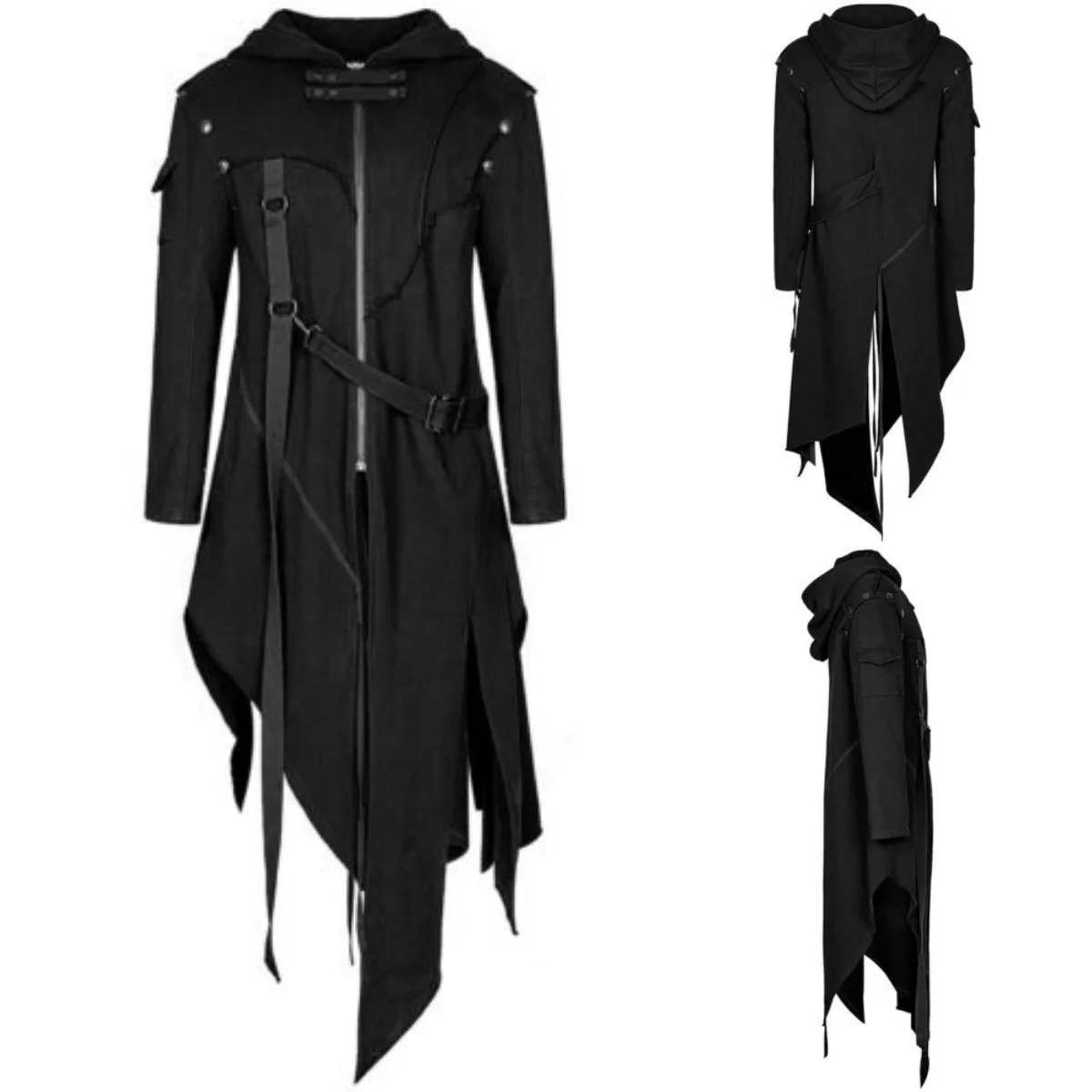 Vintage Trench Coat - Płaszcz Steampunk Gotycka Kurtka Vintage Średniowieczna