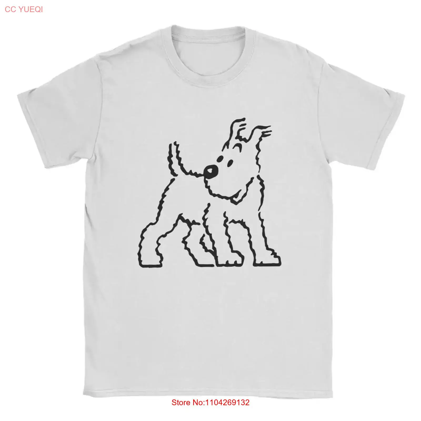 Vintage Fashion Jersey - Koszulka męska Snowy Dog Captain Haddock,