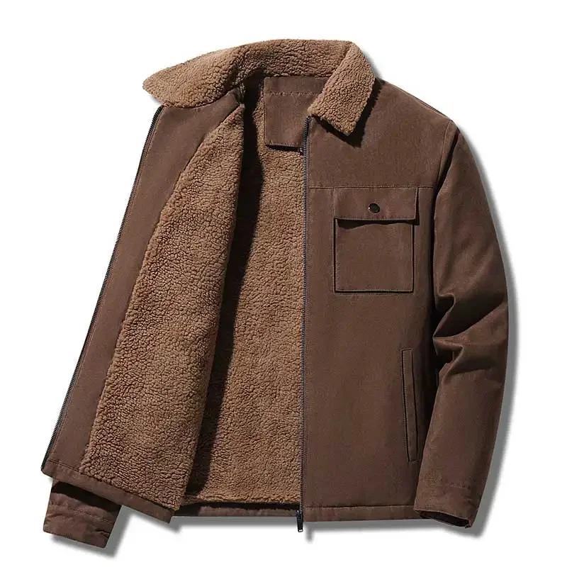 Vintage Windbreaker Nylon - Męskie zimowe kurtki zamszowe, ocieplane polarem,