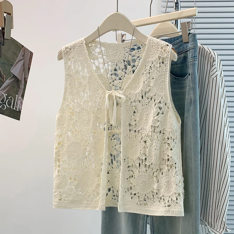 Kardigan szydełkowy wiązany z  – Crochet Top Boho recenzja i cena