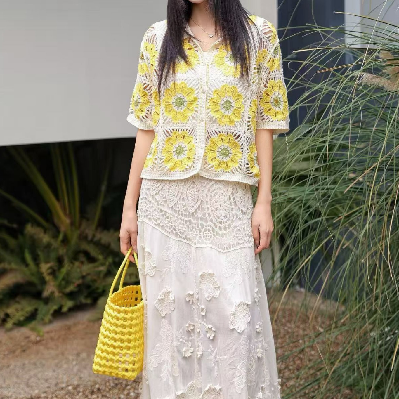 Koszulka polo z kwadratami gra – Crochet Top Boho recenzja i cena