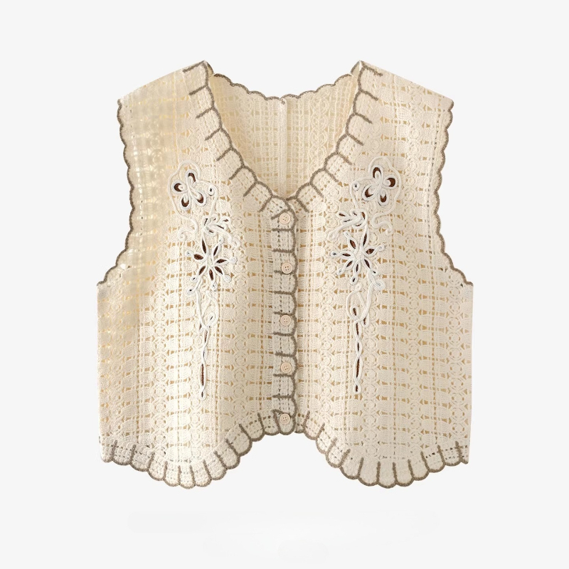Damska ażurowa kamizelka z dzi – Crochet Top Boho recenzja i cena