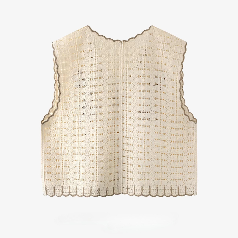 Damska ażurowa kamizelka z dzi – Crochet Top Boho recenzja i cena
