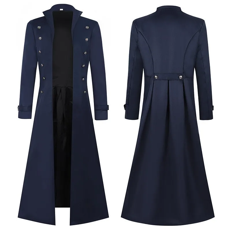 Męski strój pirata w stylu śre – Vintage Trench Coat recenzja i cena